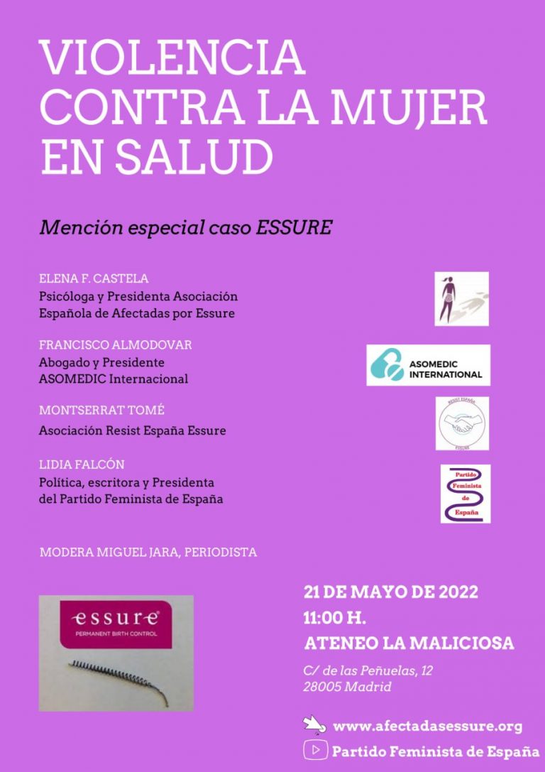 Caso Essure: encuentro en Madrid de afectadas por el anticonceptivo de Bayer